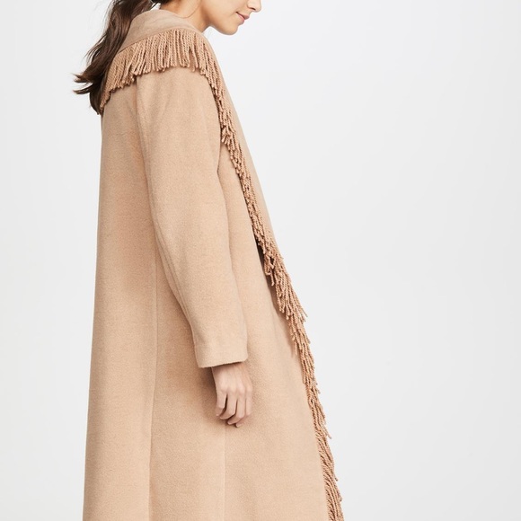 Line and Dot Fringe Coat - Picture 4 of 9